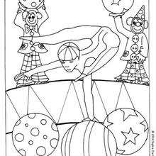 Dibujo acróbata - Dibujos para Colorear y Pintar - Dibujos infantiles para colorear - Circo para colorear