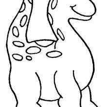 Dibujo bebe diplodocus - Dibujos para Colorear y Pintar - Dibujos para colorear ANIMALES - Dibujos para colorear DINOSAURIOS - Colorear dinosaurios DIPLODOCUS