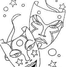 Dibujo para colorear : Máscaras galácticas