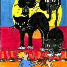 Ilustración : Gatos negros