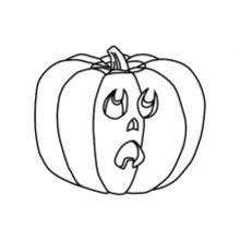 Dibujo para colorear : La calabaza de halloween