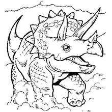 Dibujo triceratops - Dibujos para Colorear y Pintar - Dibujos para colorear ANIMALES - Dibujos para colorear DINOSAURIOS - Pintar dinosaurio TRICERATOPS