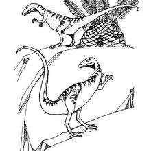 Dibujo grupo de dinosaurios - Dibujos para Colorear y Pintar - Dibujos para colorear ANIMALES - Dibujos para colorear DINOSAURIOS - Pintar DINOSAURIOS