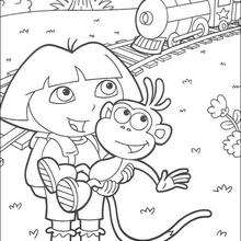 Dora et Botas 2 - Dibujos para Colorear y Pintar - Dibujos para colorear PERSONAJES - PERSONAJES TV para colorear - Dora y sus amigos para colorear