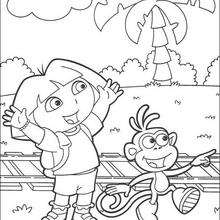 Dora y Botas 4 - Dibujos para Colorear y Pintar - Dibujos para colorear PERSONAJES - PERSONAJES TV para colorear - Dora y sus amigos para colorear