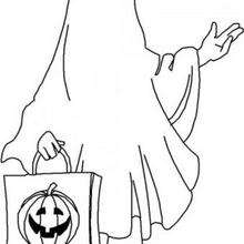Dibujo de un fantasma de Halloween - Dibujos para Colorear y Pintar - Dibujos para colorear FIESTAS - Dibujos para colorear HALLOWEEN - Dibujos para colorear FANTASMAS HALLOWEEN