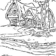 Dibujo para colorear : La casa de los enanos 2