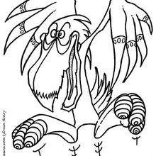 El monstruo pelicano - Dibujos para Colorear y Pintar - Dibujos infantiles para colorear - Monstruos para pintar