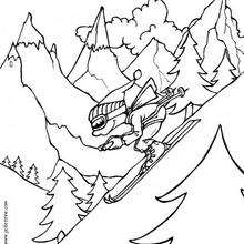 Dibujo para colorear : El esquí