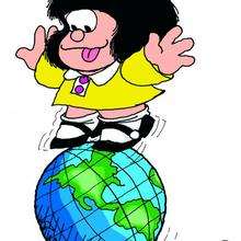 Mafalda en la tierra - Dibujar Dibujos - Dibujos para VER - Dibujos MAFALDA