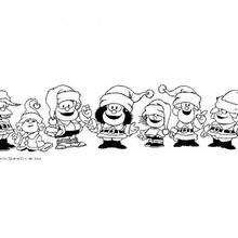 Dibujo de Mafalda Navidad - Dibujos para Colorear y Pintar - Dibujos para colorear PERSONAJES - PERSONAJES COMIC para colorear - Dibujos para colorear MAFALDA