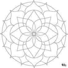 Dibujo para colorear : Mandala Hermoso rosetón