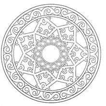 Dibujo para colorear : Mandala Estrella celta
