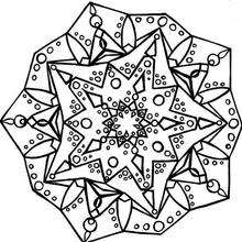 Dibujo para colorear : Mandala Estrella joya