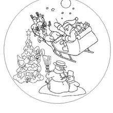 Mandala trineo de Navidad - Dibujos para Colorear y Pintar - Dibujos para colorear MANDALAS - Dibujos de MANDALAS NAVIDEÑOS para colorear