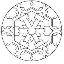 Dibujo para colorear : Mandala Adorno geométrico