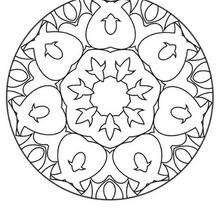 Dibujo para colorear : Mandala Hermoso lis