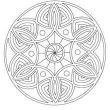 Dibujo para colorear : Mandala Lazos y círculos