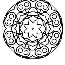 Dibujo para colorear : Mandala Ramo de flores