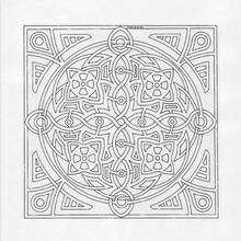 Dibujo para colorear : Mandala Mosaicas
