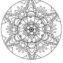 Dibujo para colorear : Mandala Flor virtual