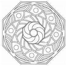 Dibujo para colorear : Mandala Octogonal