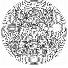 Dibujo para colorear : Mandala Búho