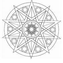 Dibujo para colorear : Mandala estrella