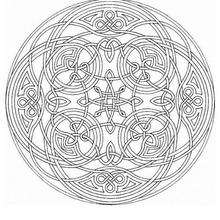 Dibujo para colorear : Mandala Geometría celta