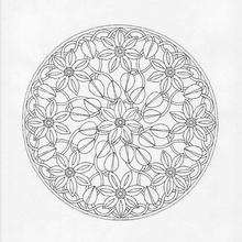 Dibujo para colorear : Mandala  Campo de flores