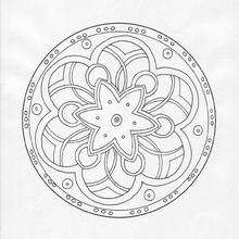 Dibujo para colorear : Mandala Arcos y círculos