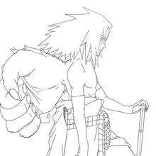Dibujo para colorear : Naruto - Sasuke
