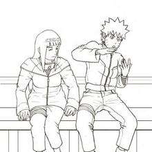 Dibujo para colorear : Naruto y Hinata