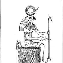 Rê-Harakhté - Dibujos para Colorear y Pintar - Dibujos para colorear los PAISES - EGIPTO para colorear - DIOSES EGIPCIOS para colorear