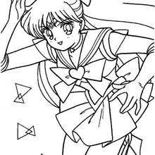 Dibujo para colorear : Sailor Moon corriendo