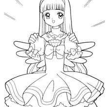 Dibujo para colorear : Sakura vestido de princesa