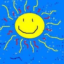 Ilustración : El sol sonrie