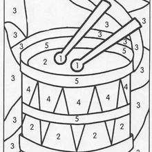 Juego infantil : Juego de colorear TAMBOR