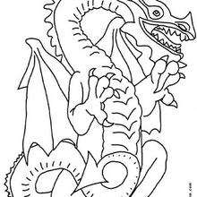 Dibujo para colorear : Un dragón